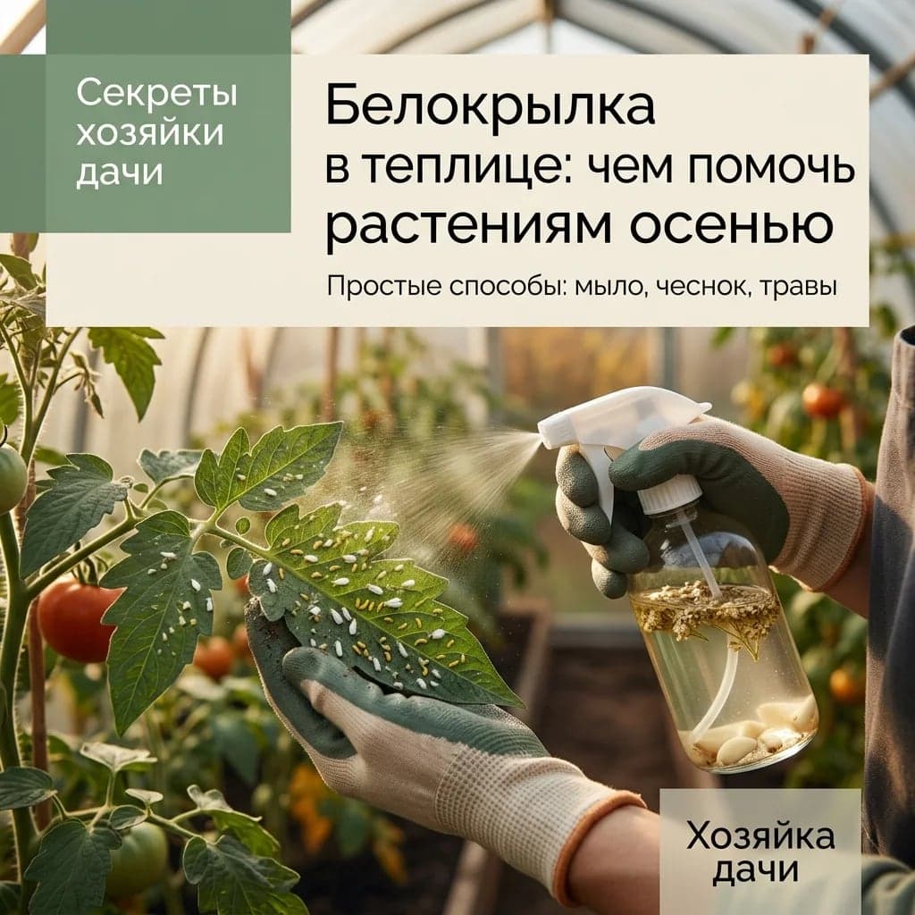 Белокрылка в теплице: чем помочь растениям осенью