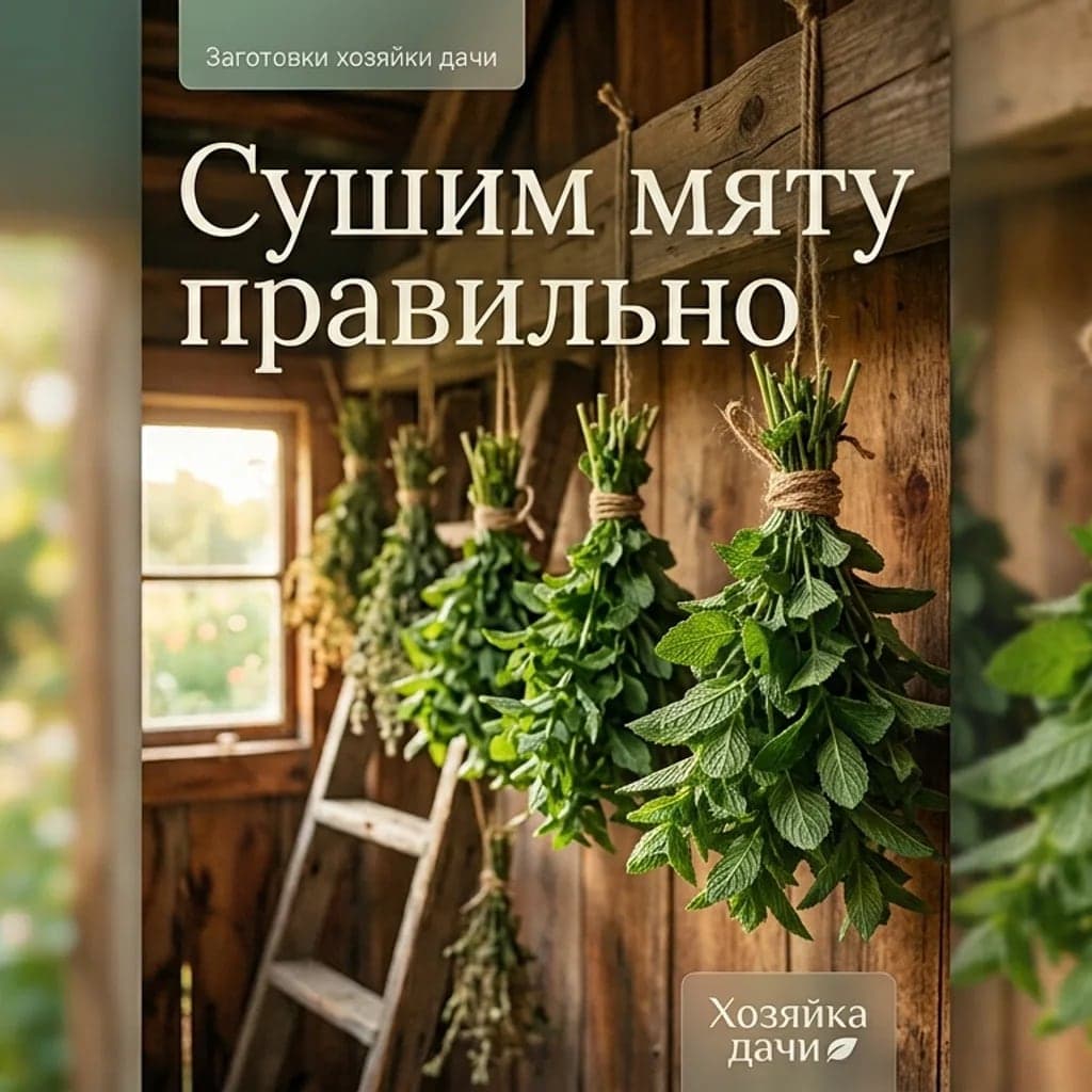 Сушим мяту правильно