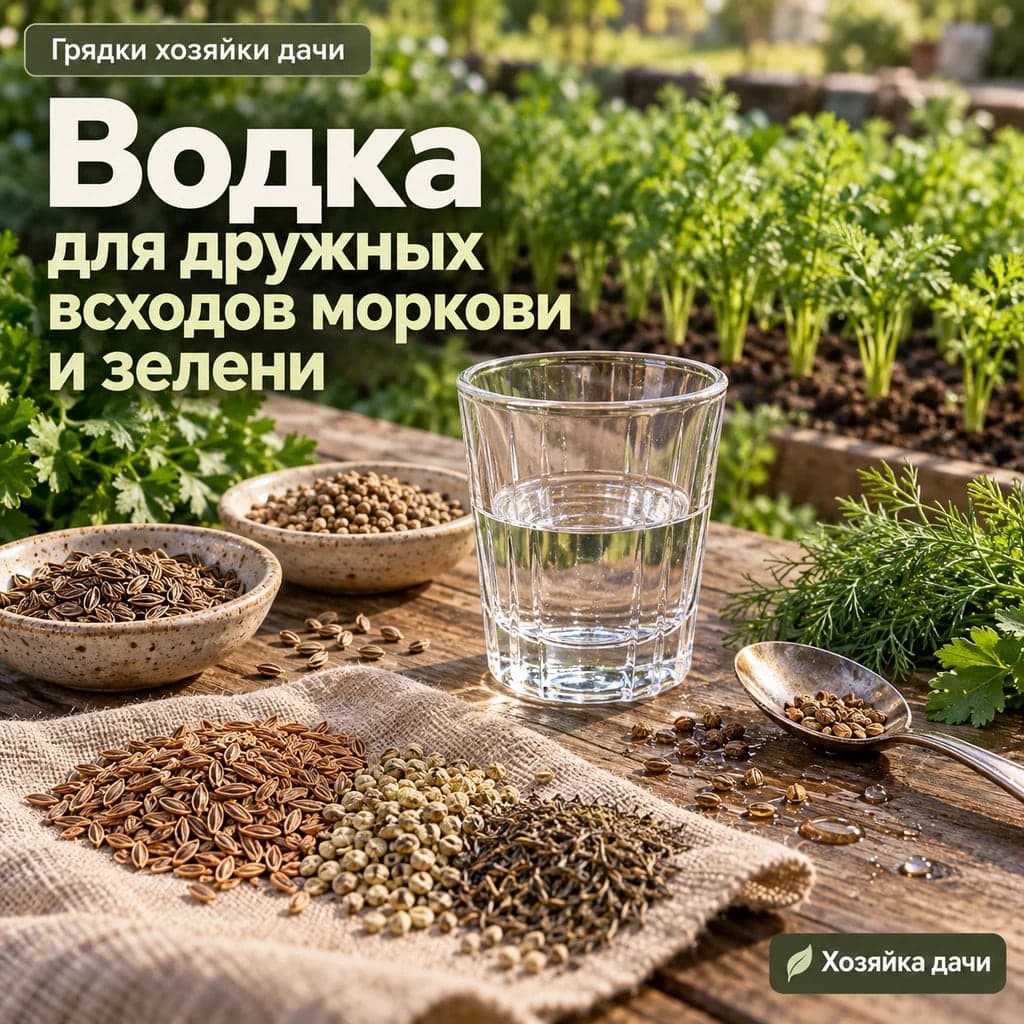 Водка для дружных всходов моркови и зелени