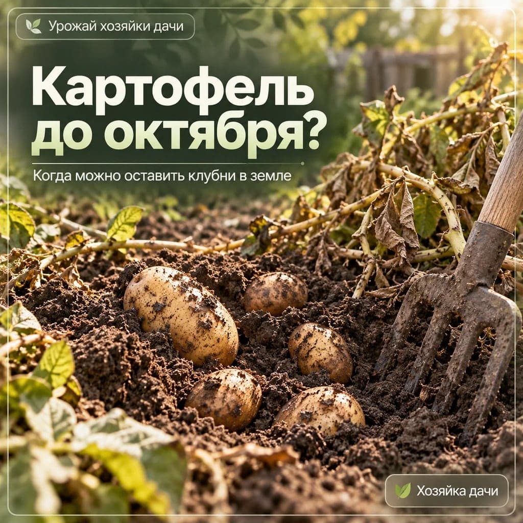 Картофель убран не полностью: можно ли оставлять клубни в земле до октября