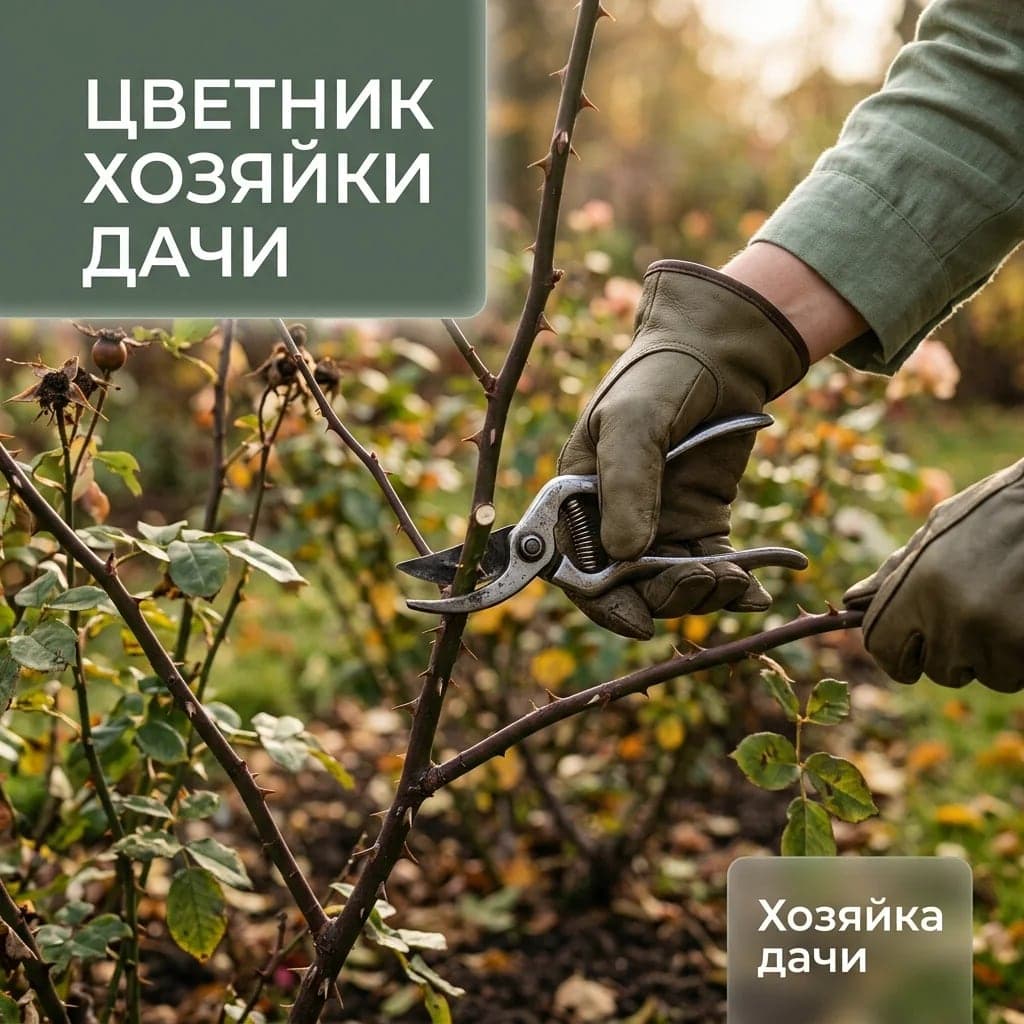 Осенняя обрезка роз: как защитить руки и подготовить кусты к зиме