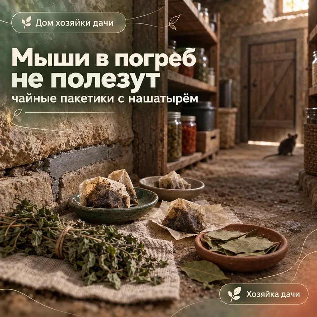 Мыши в погреб не полезут: чайные пакетики с нашатырём и ещё два запаха