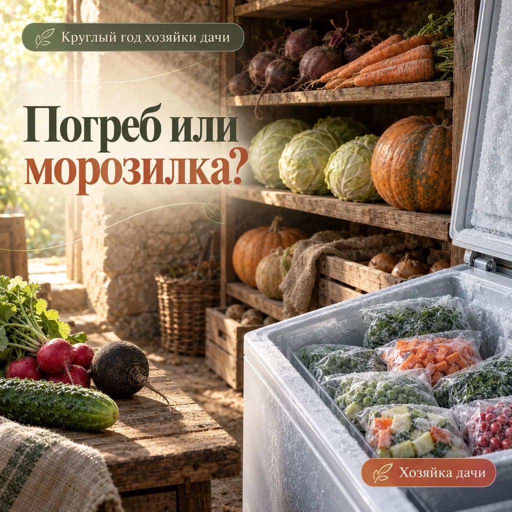 Какие овощи лучше хранить в погребе, а какие — замораживать