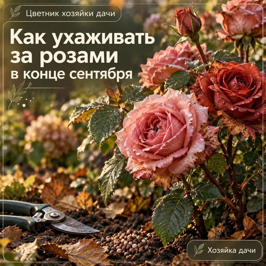 Как ухаживать за розами в конце сентября