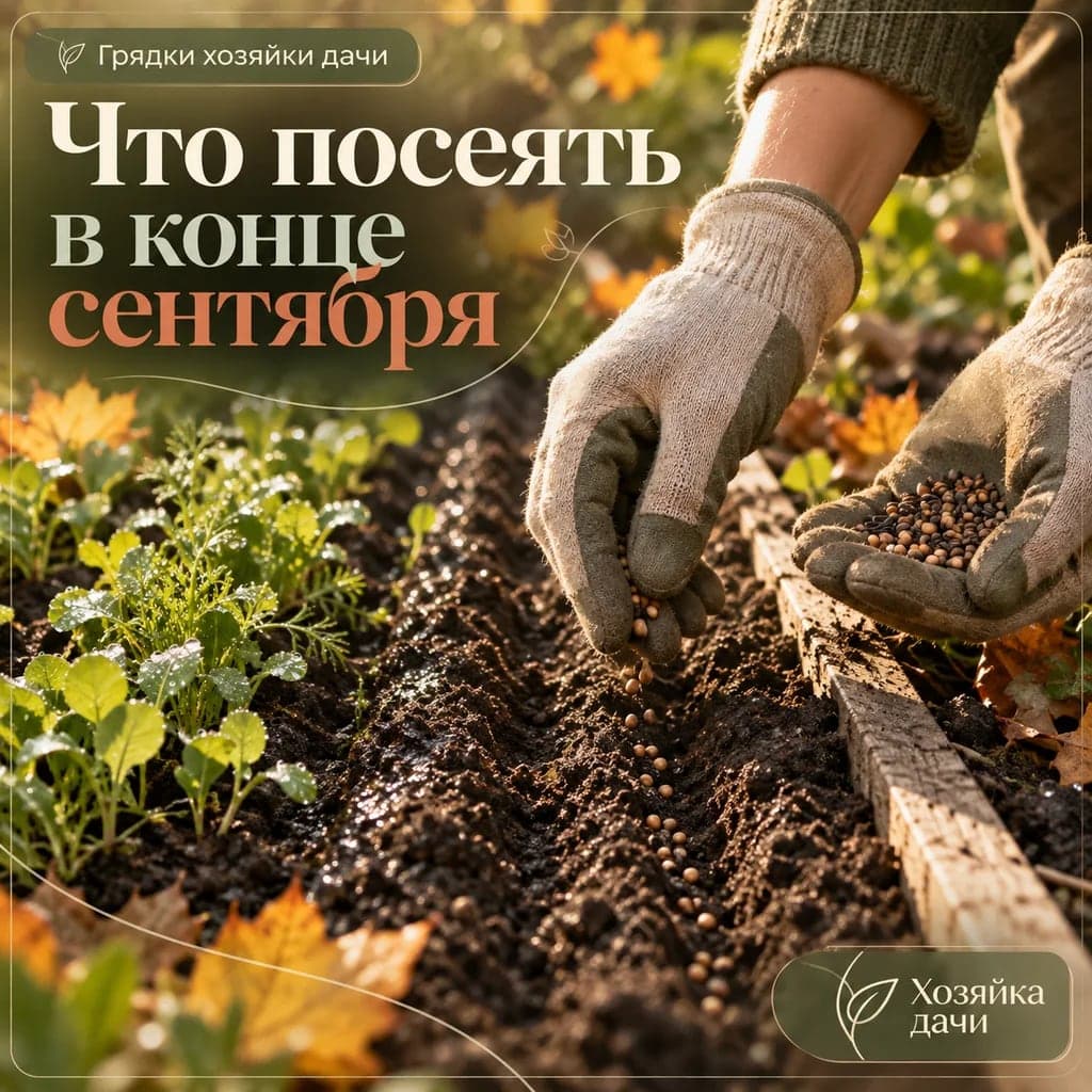 Что можно посеять на грядках в конце сентября