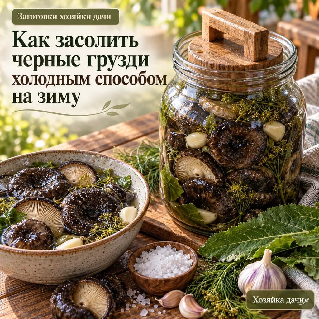 Как засолить черные грузди холодным способом на зиму
