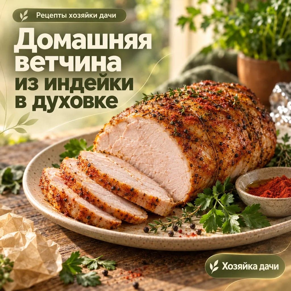 Домашняя ветчина из индейки в духовке