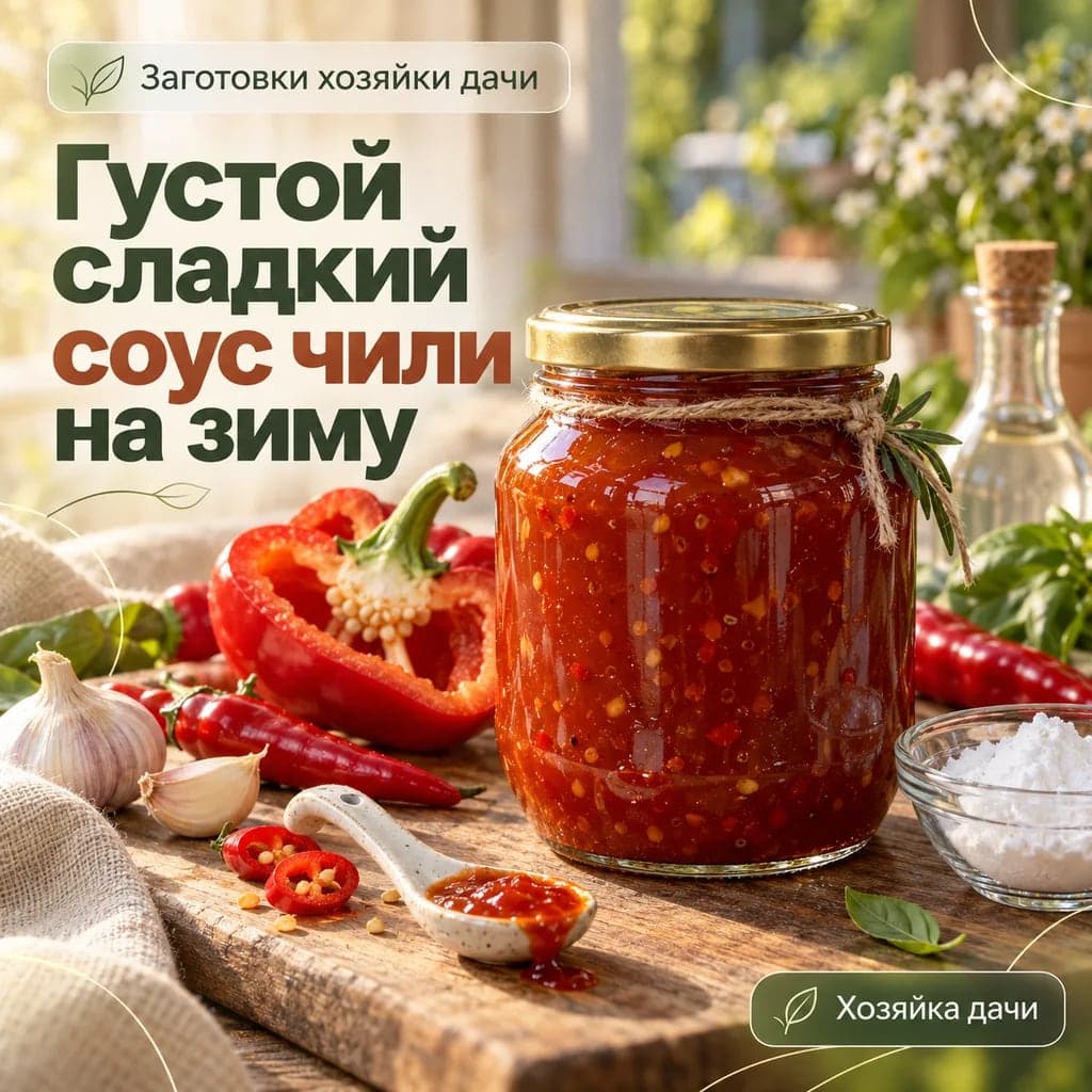 Как приготовить густой сладкий соус чили на зиму