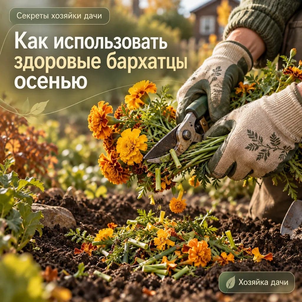 Как использовать здоровые бархатцы на даче осенью