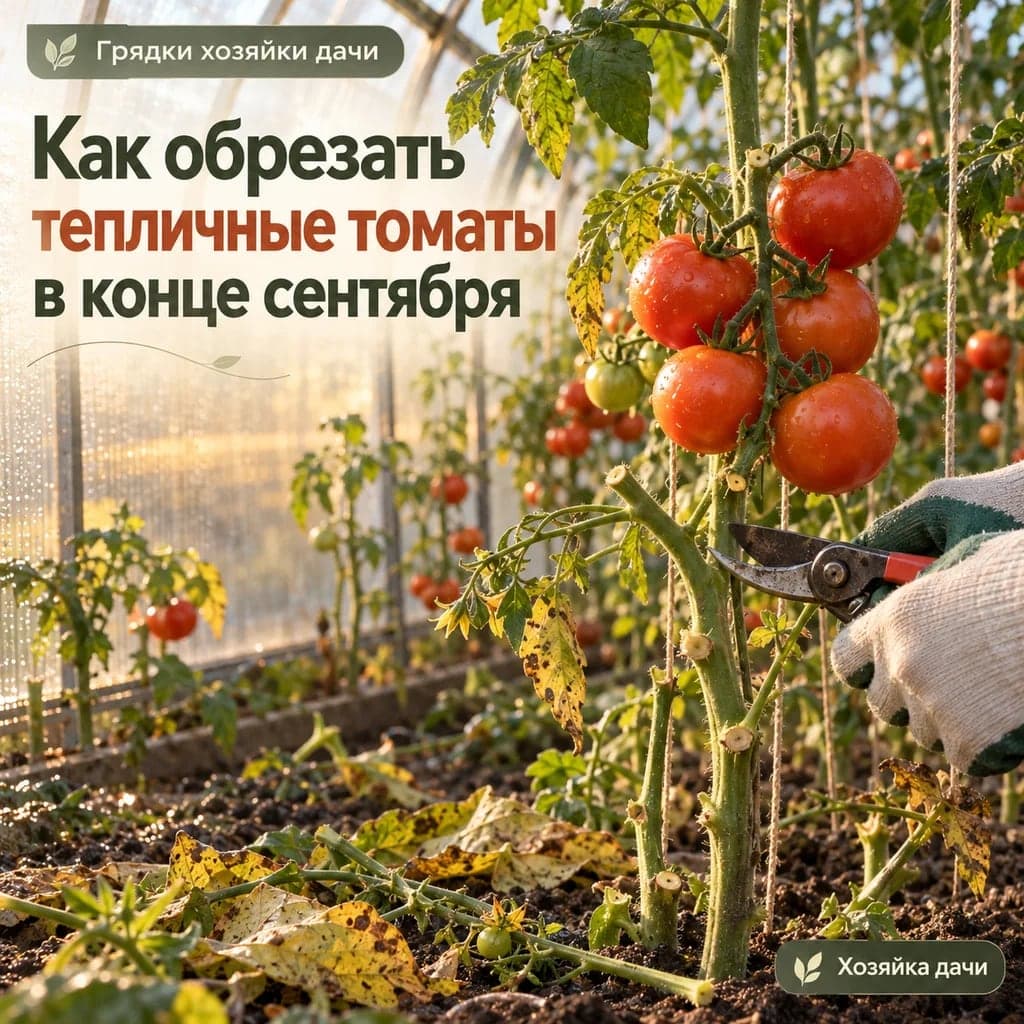 Как обрезать тепличные томаты в конце сентября