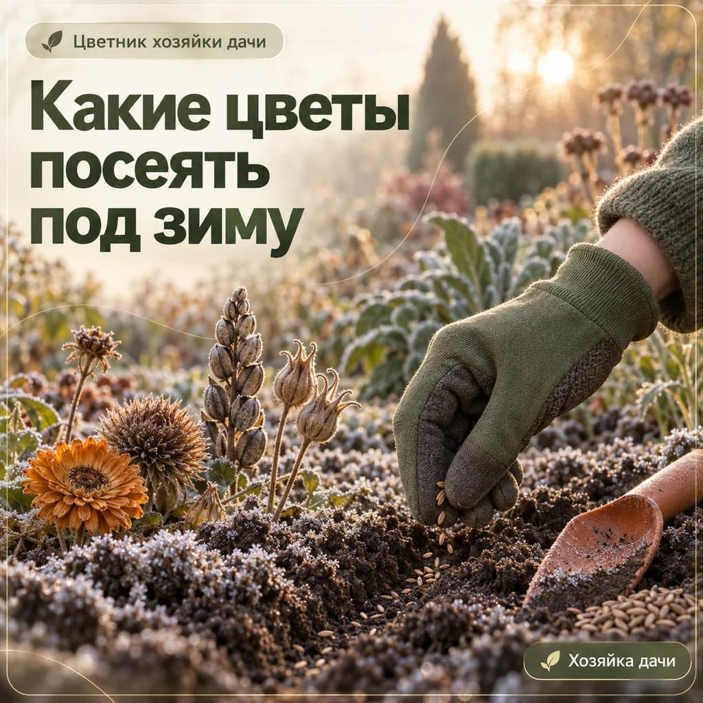 Какие однолетние и многолетние цветы посеять под зиму