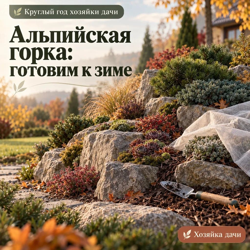 Как подготовить альпийскую горку к зиме