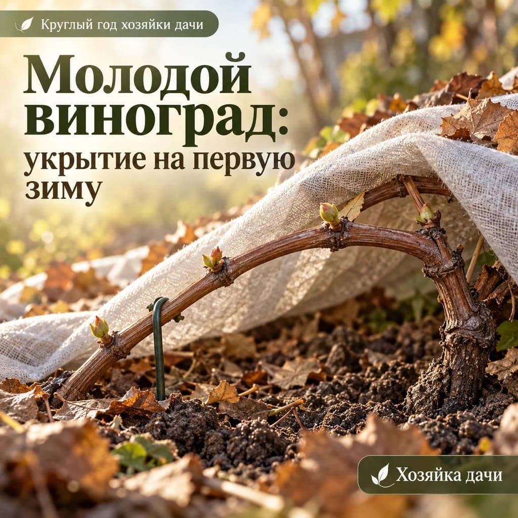 Как укрыть молодой виноград на первую зиму