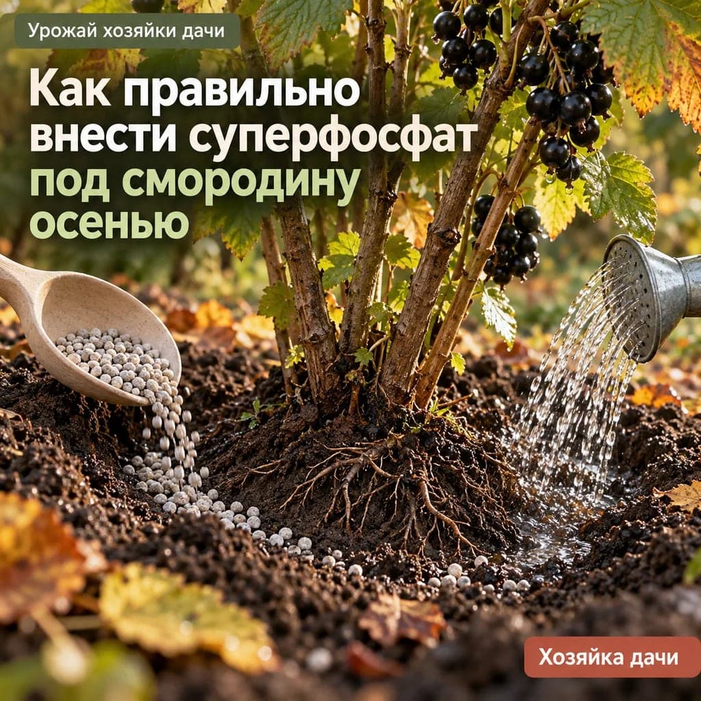 Как правильно внести суперфосфат под смородину осенью