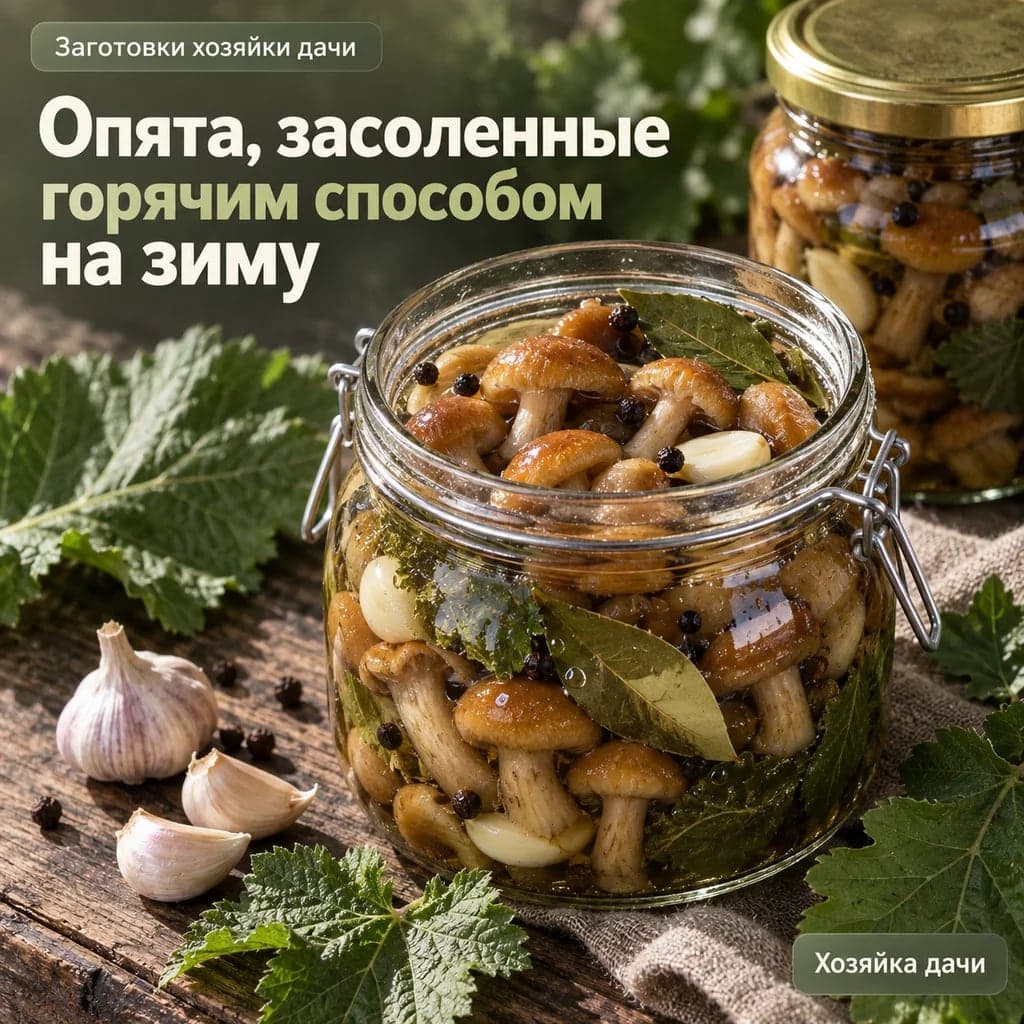 Опята, засоленные горячим способом на зиму