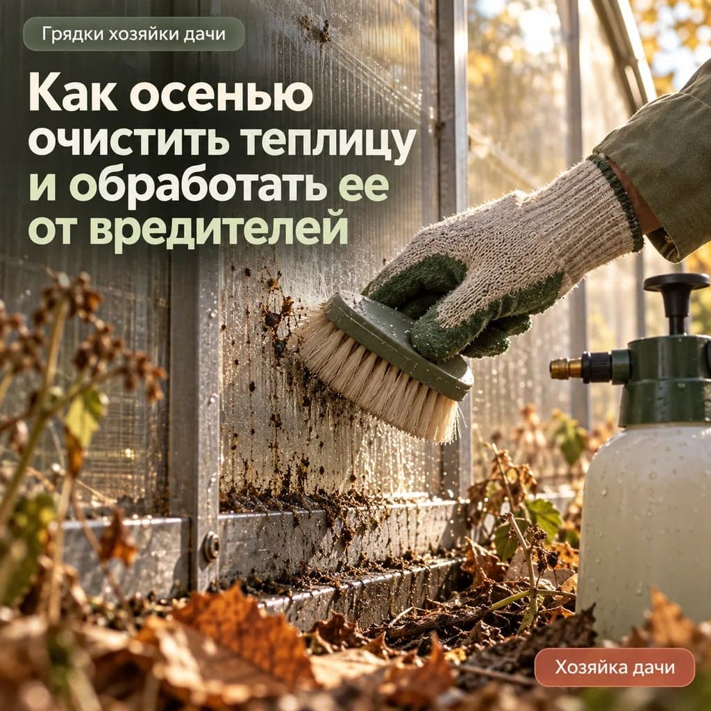 Как осенью очистить теплицу и обработать ее от вредителей