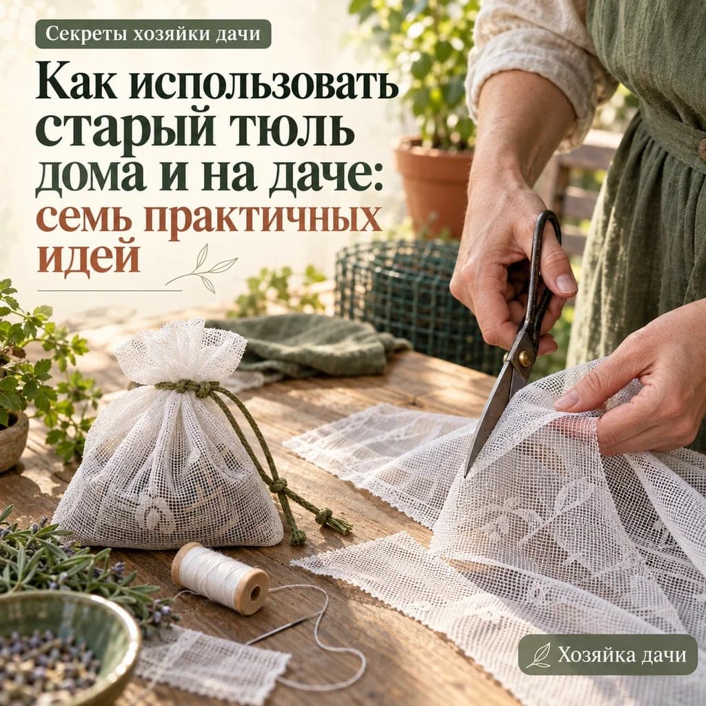 Как использовать старый тюль дома и на даче: семь практичных идей