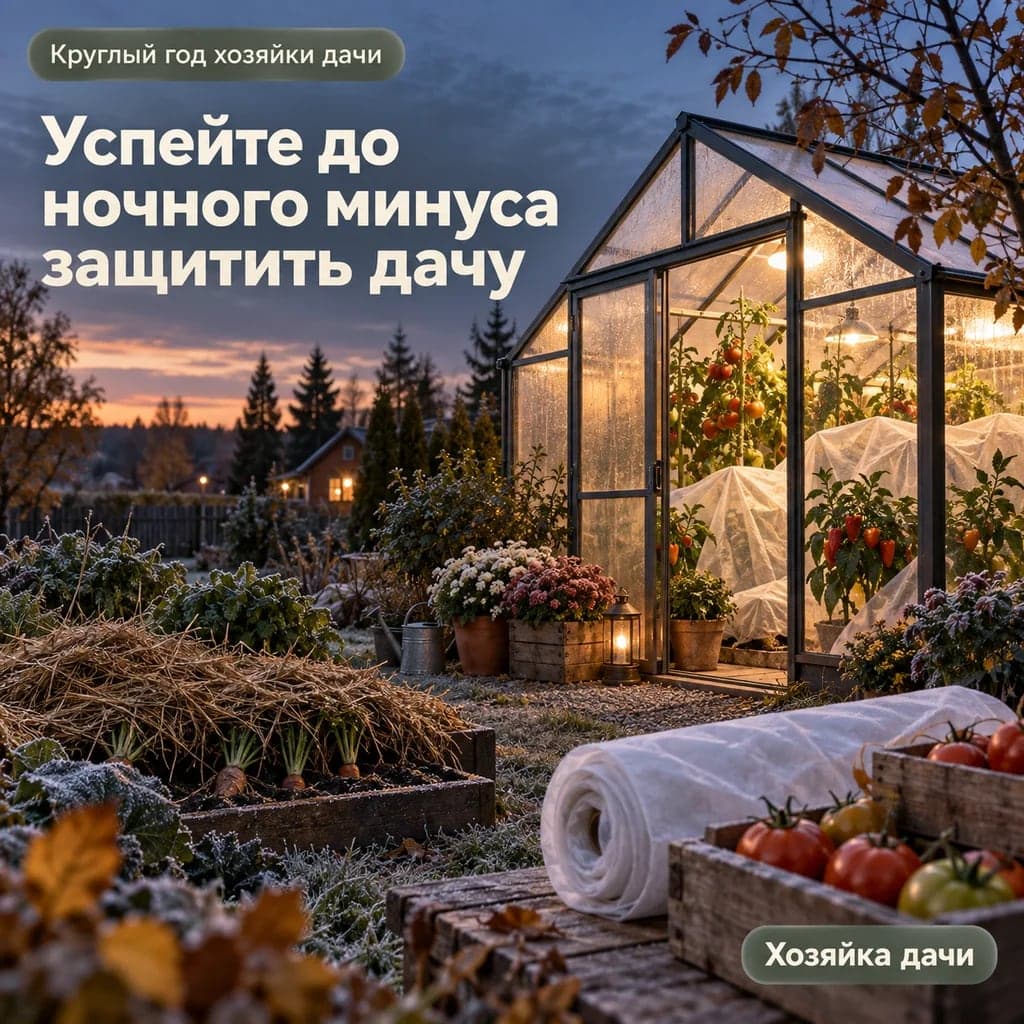 Как защитить урожай и растения на даче перед первыми заморозками
