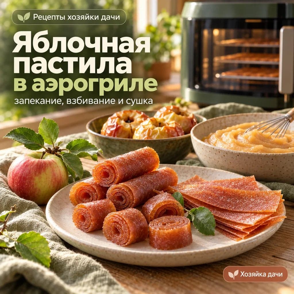 Яблочная пастила в аэрогриле: рецепт с запеканием, взбиванием и сушкой