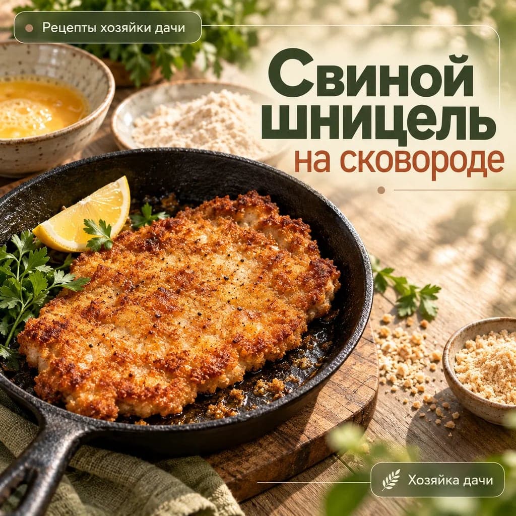 Как приготовить свиной шницель на сковороде