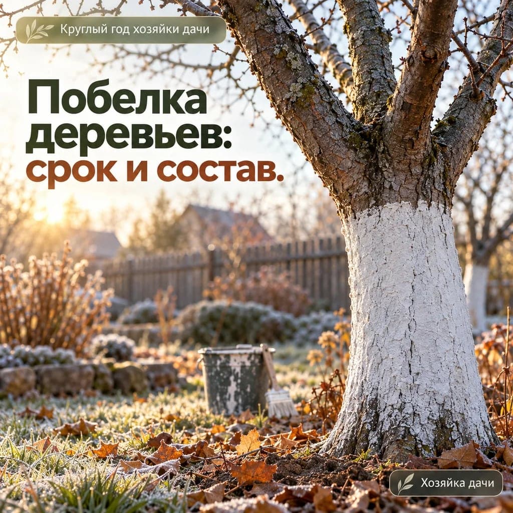 Когда и чем белить деревья, чтобы защитить кору от зимних перепадов температуры