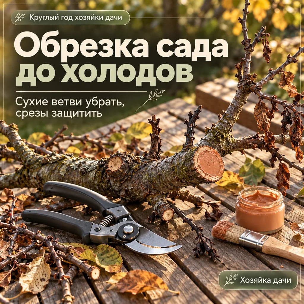 Санитарную обрезку в средней полосе проводят в октябре и завершают до устойчивых холодов