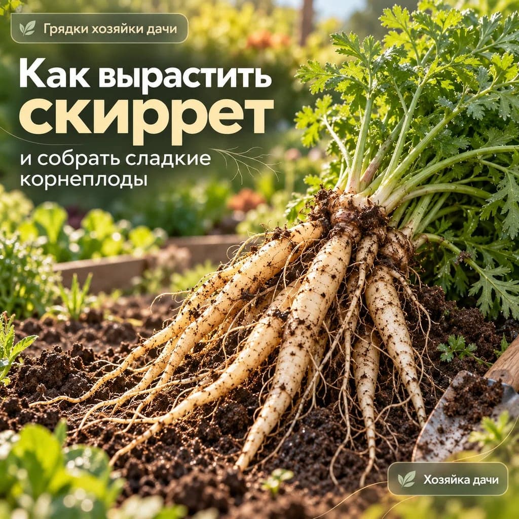 Как вырастить скиррет на даче и собрать сладкие корнеплоды