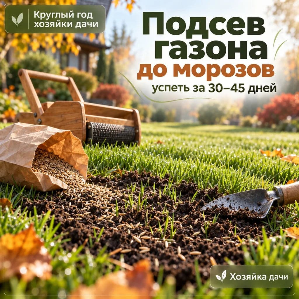 Как подсеять газон осенью, чтобы трава окрепла до морозов