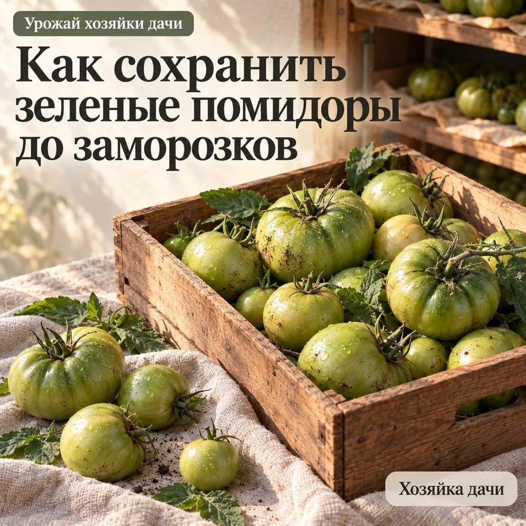 Как сохранить зеленые помидоры до заморозков
