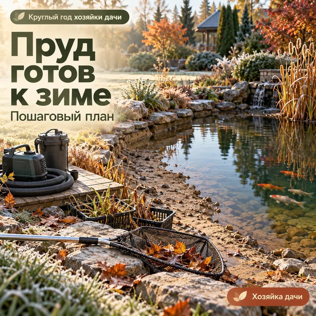 Как подготовить дачный пруд к зиме: пошаговый план