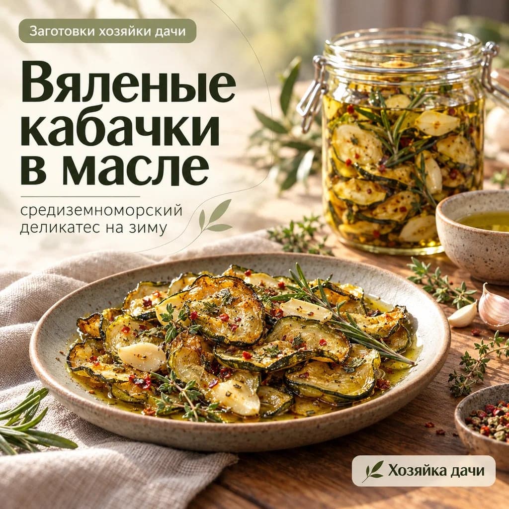 Вяленые кабачки в масле: средиземноморский деликатес на зиму