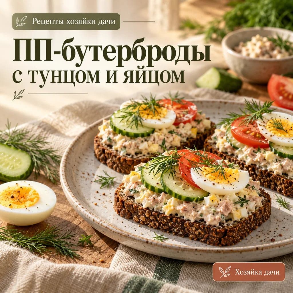 ПП-бутерброды с тунцом и яйцом