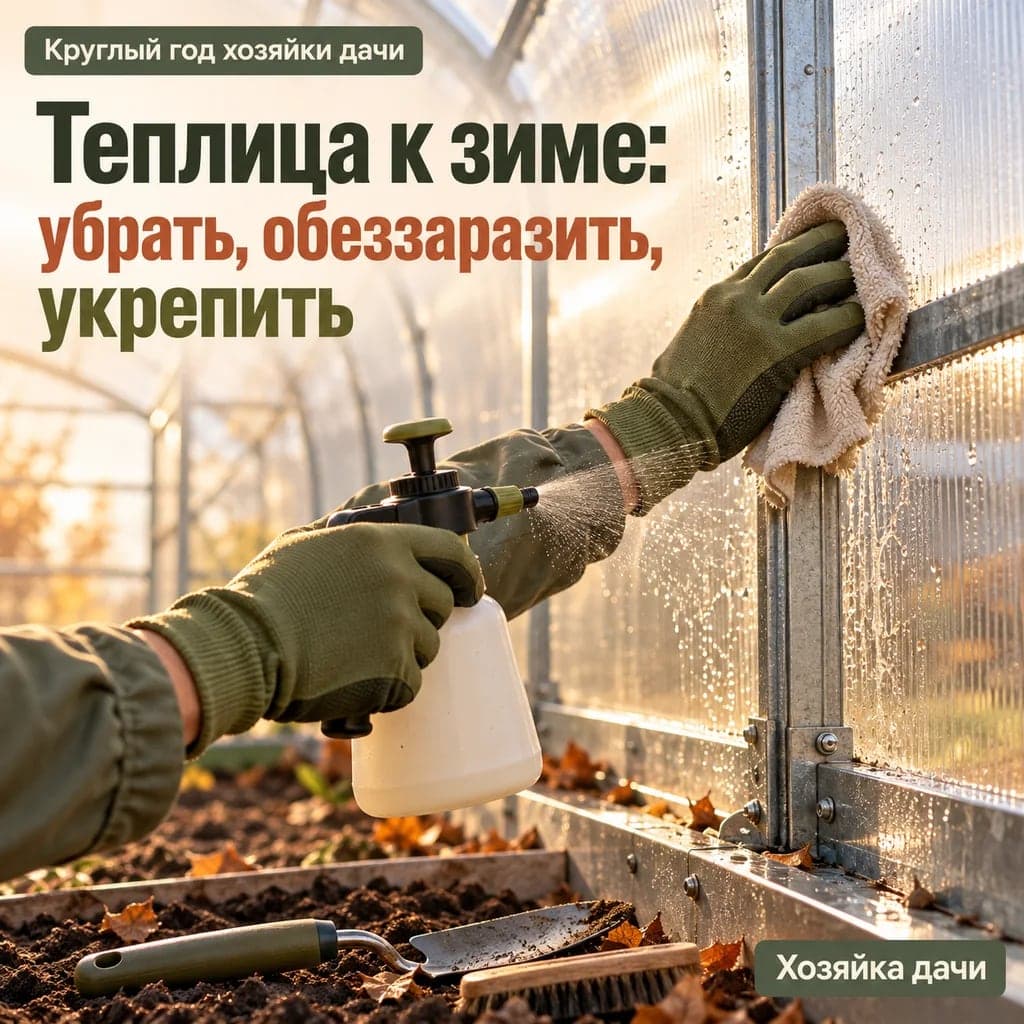 Готовим теплицу к зиме: порядок, дезинфекция и защита