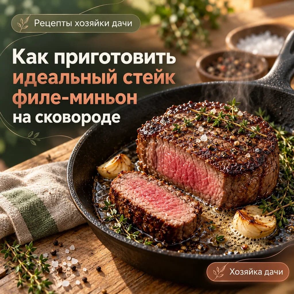 Как приготовить идеальный стейк филе-миньон на сковороде