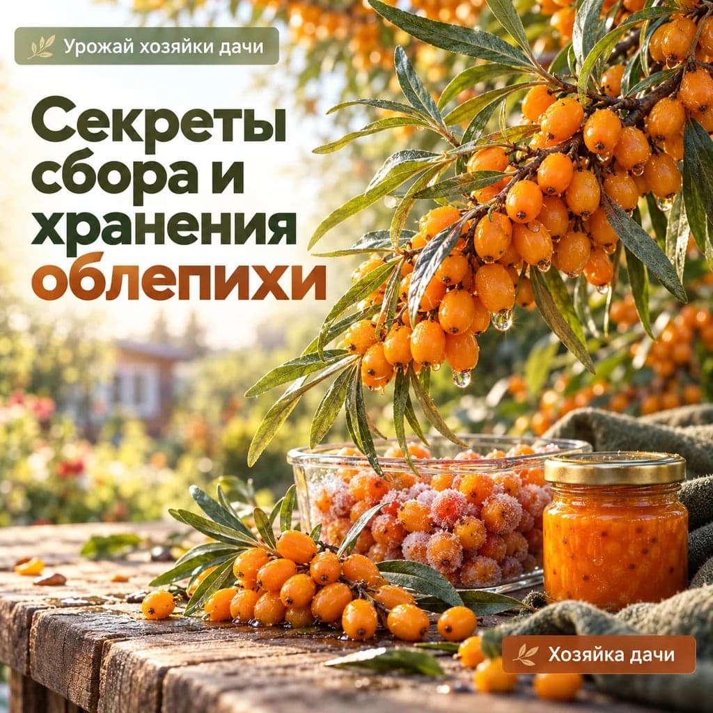 Секреты сбора и хранения облепихи: от куста до полезных заготовок