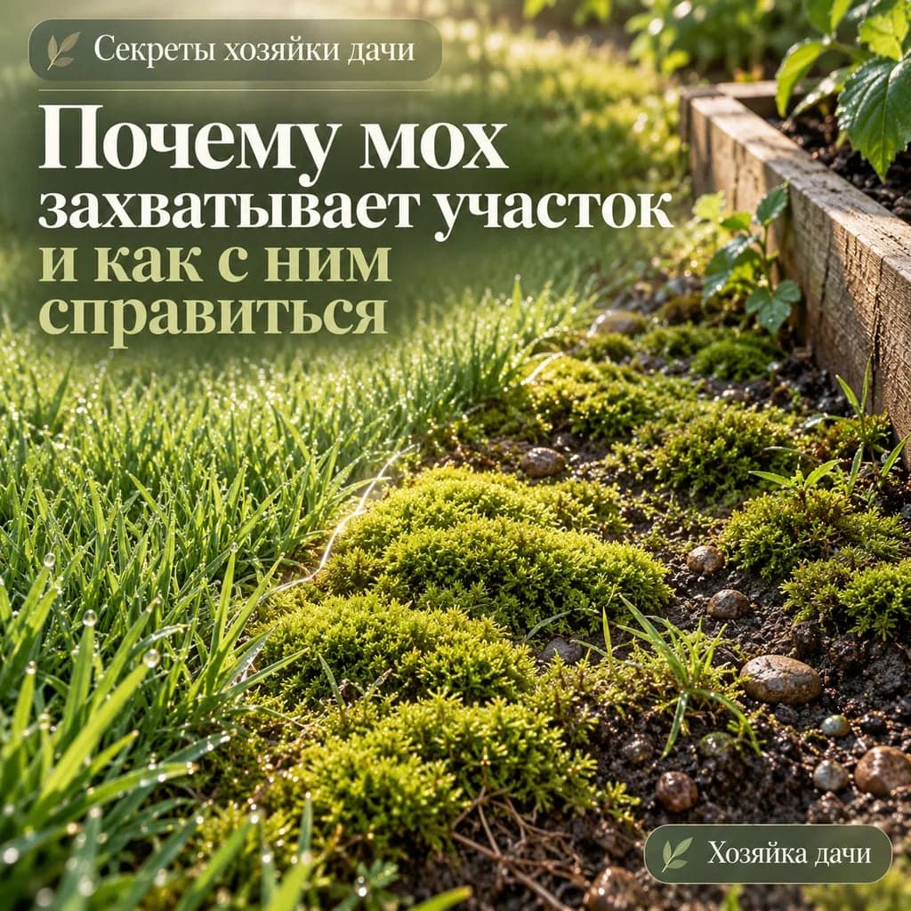 Почему мох захватывает участок и как с ним справиться